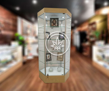 Marijuana Hexagonal Display Cases