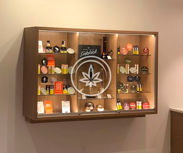 Marijuana Wall Mounted Display Cases